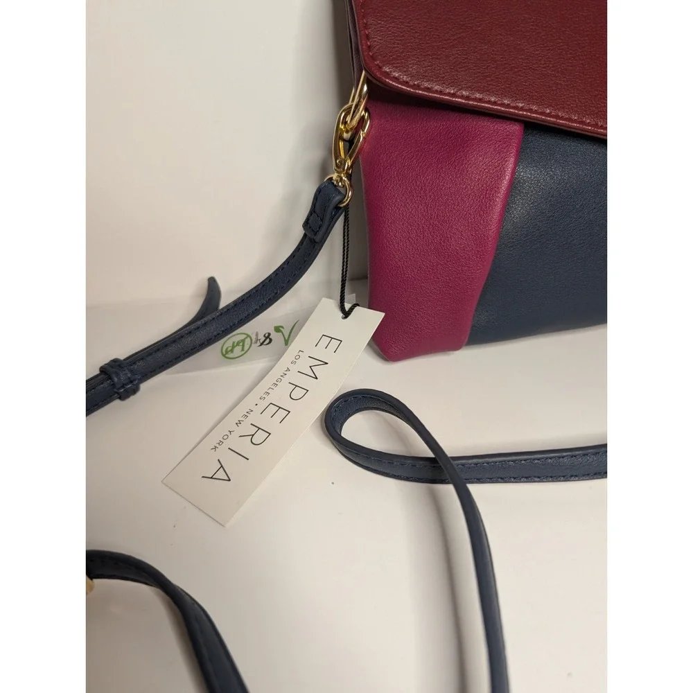 NWT‎ Emperia Color Block Clutch Bag Multi Color Faux Leather Crossbody Wristlet